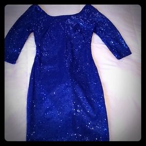 Sequin blue mini dress